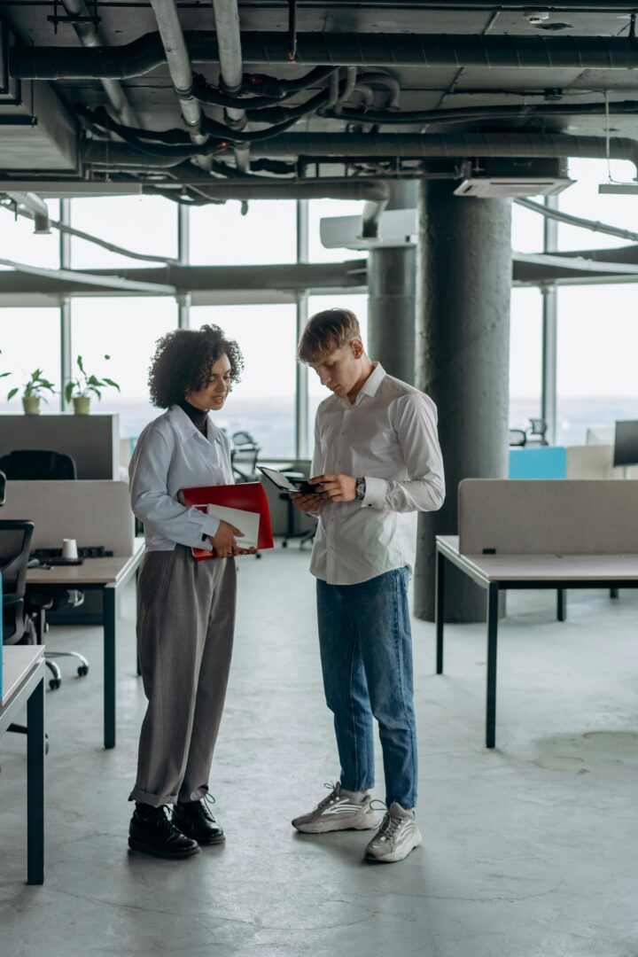 people standing in an office