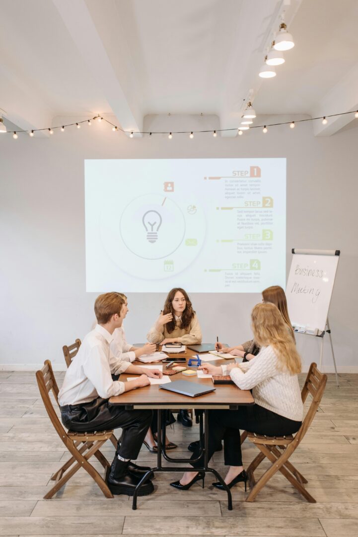 people sitting around a table