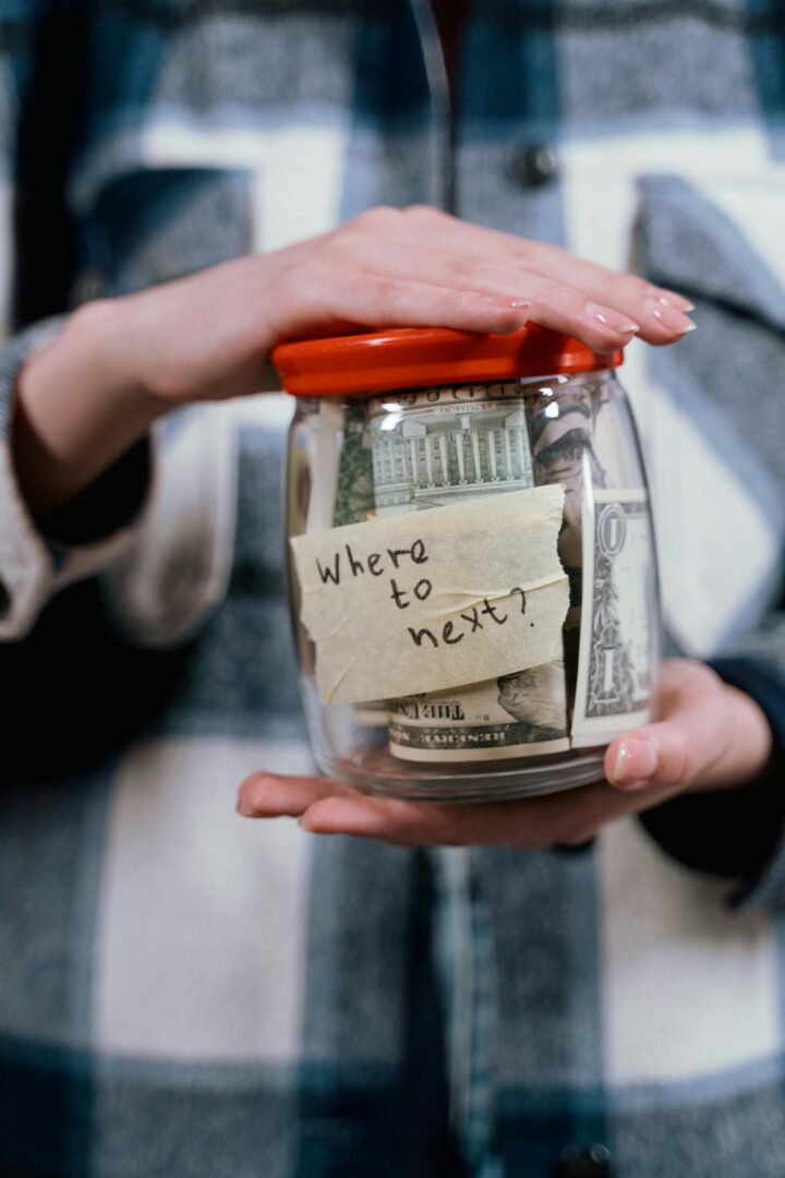 money in a jar
